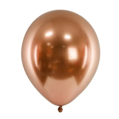 Glossy Luftballons rund kupfer