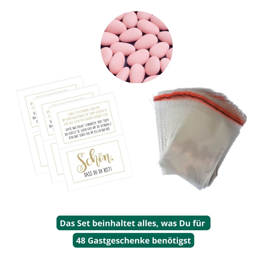 gastgeschenk zur hochzeit italienische mandeln mit 5 hochzeitsmandeln