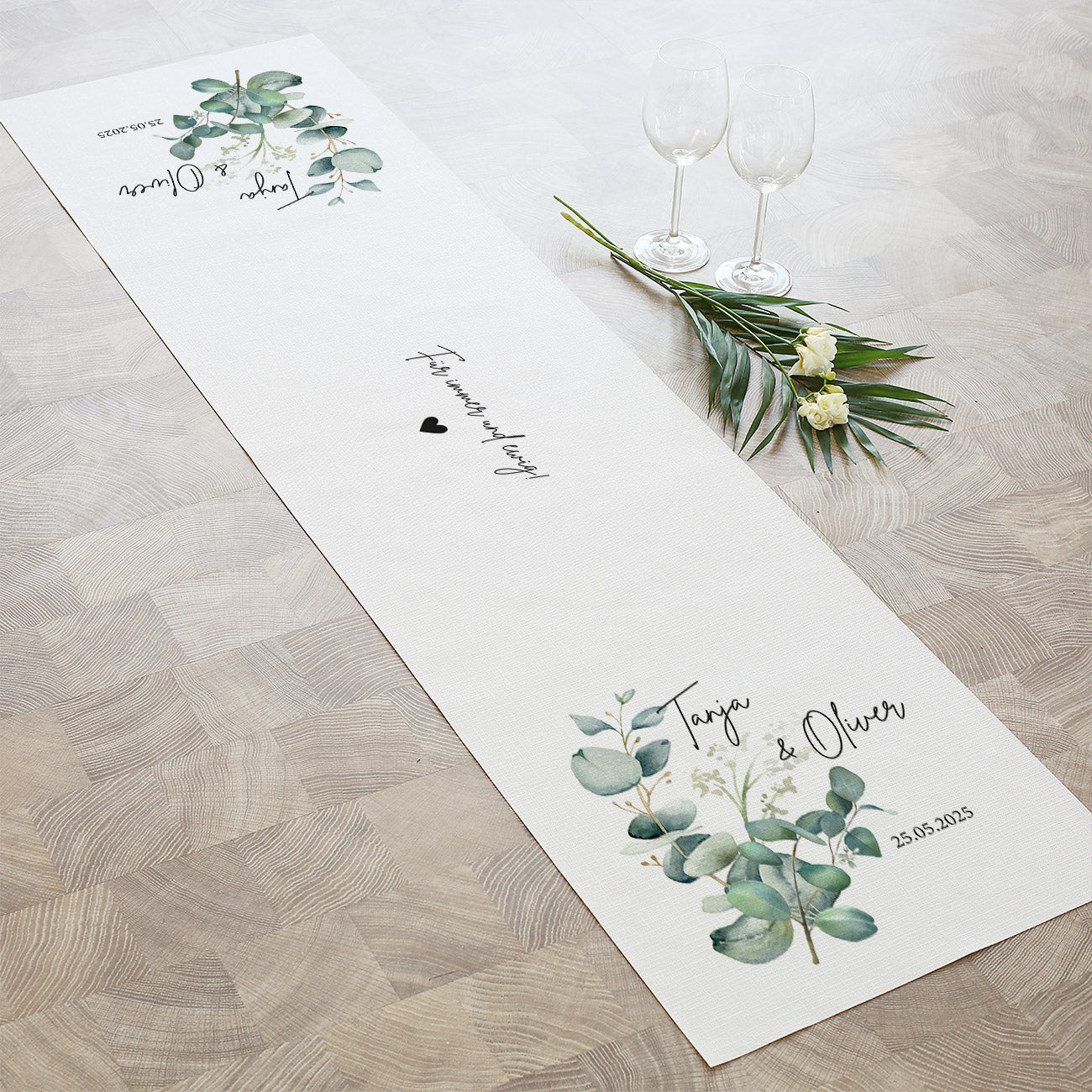 Personalisierter Tischläufer Eukalyptus (1 Stück)