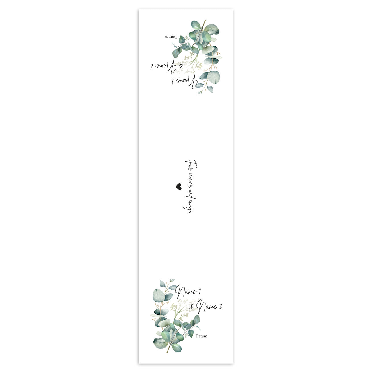 Personalisierter Tischläufer Eukalyptus (1 Stück)