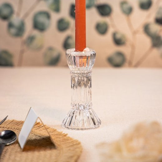 Kerzenhalter für Spitzkerze aus Glas klein (1 Stück)