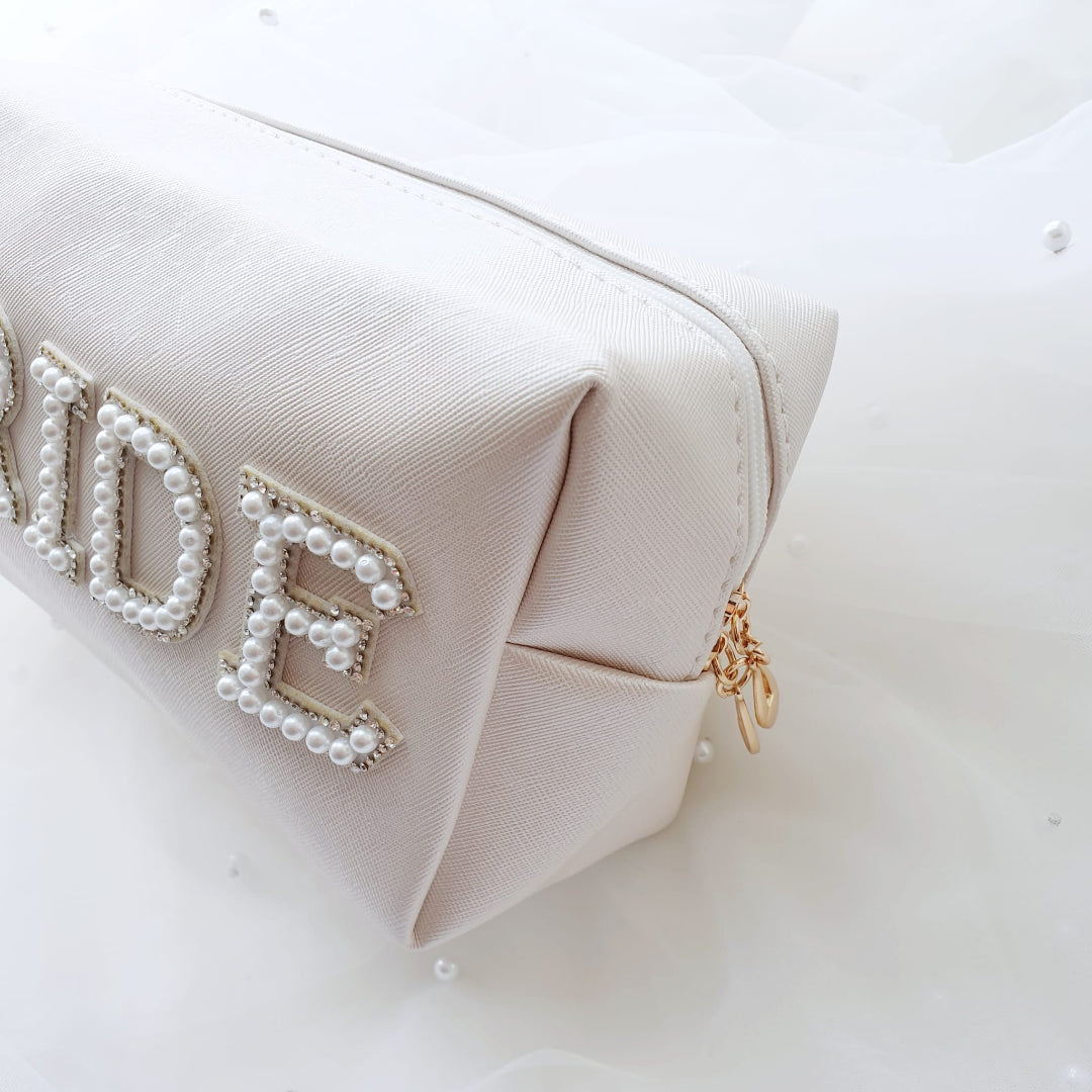 Kosmetiktasche Bride mit Perlen