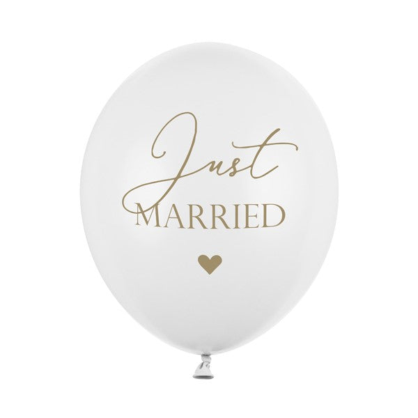 Luftballons Hochzeit Just Married (6 Stück)