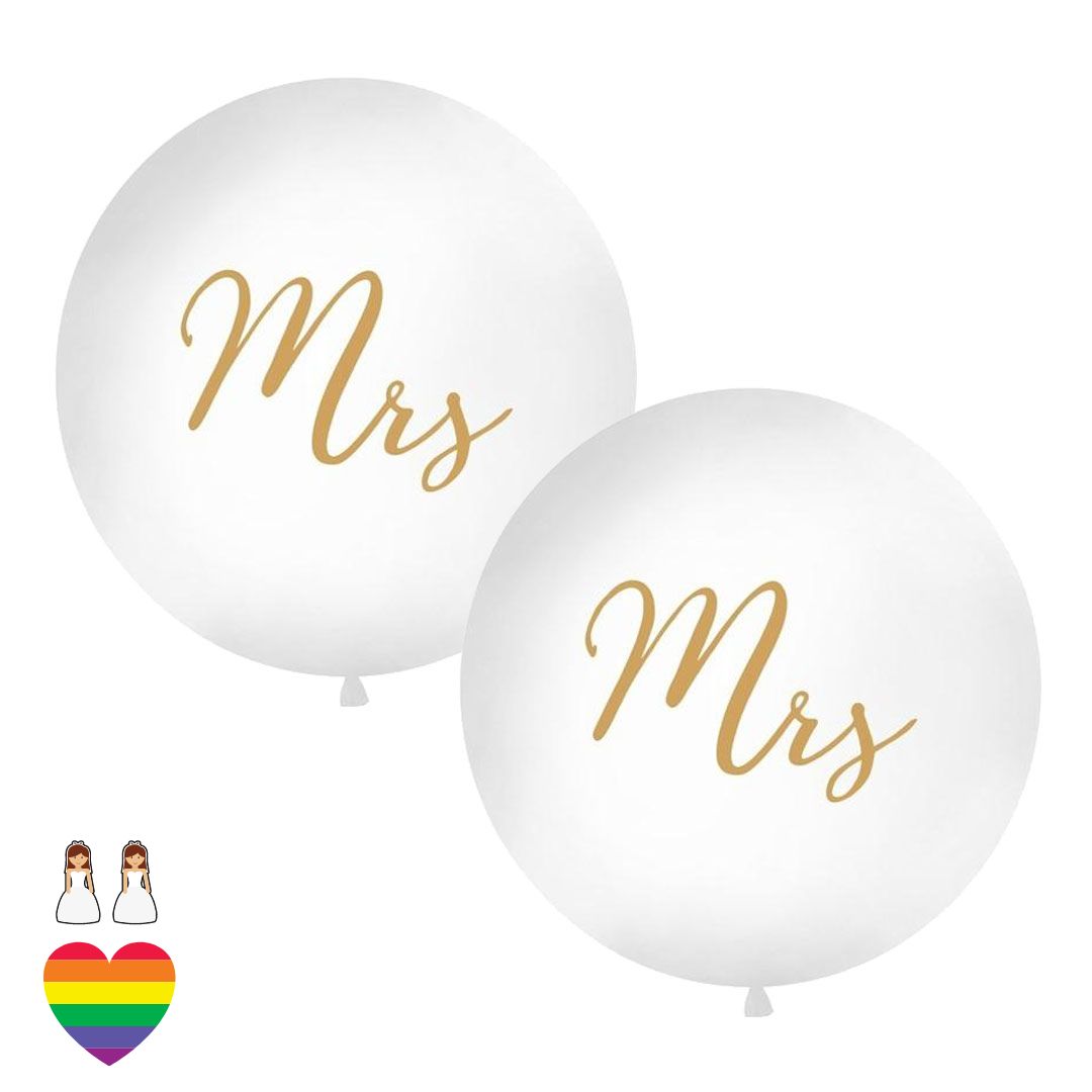 luftballon für lesbische hochzeit mrs und mrs