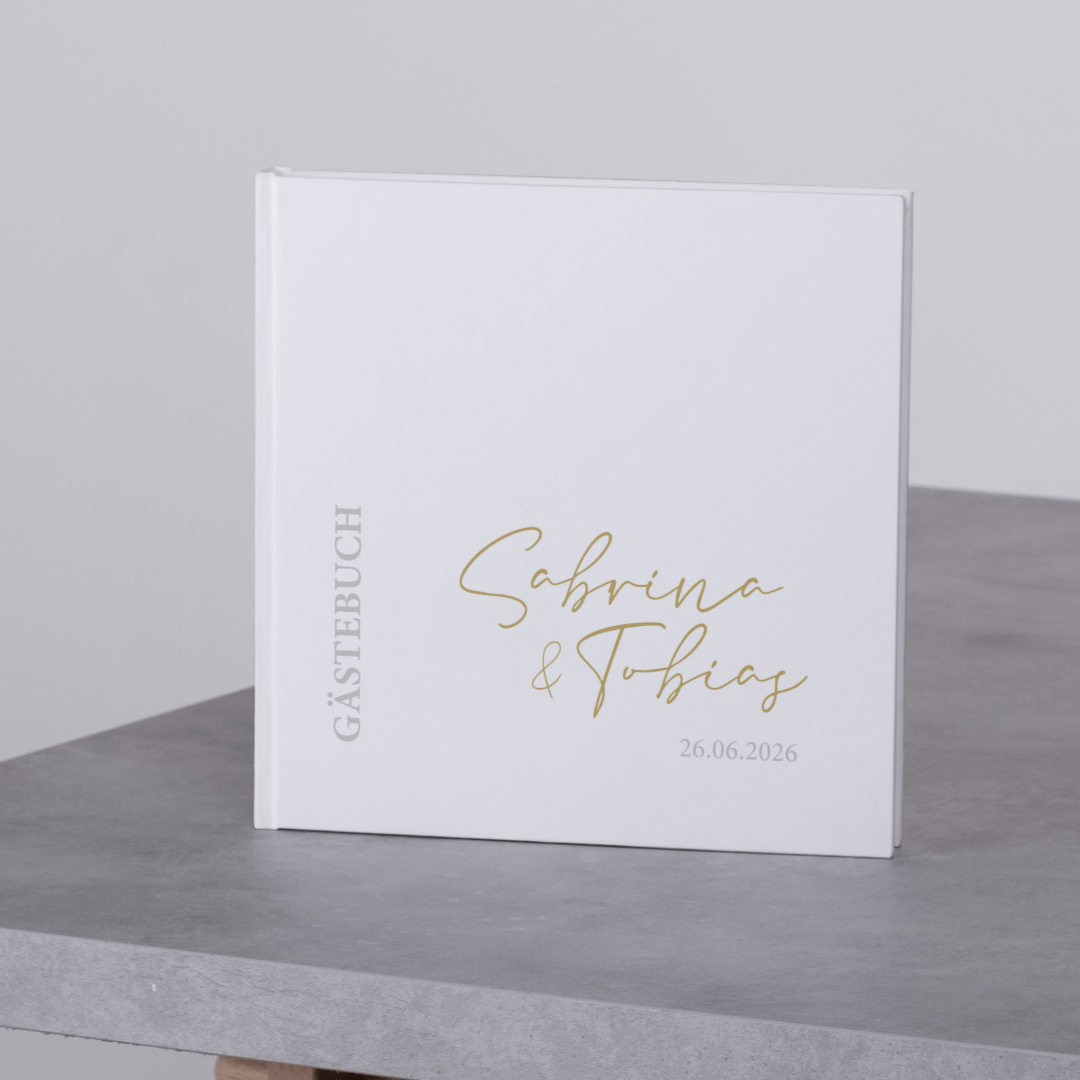 Personalisiertes Gästebuch Hochzeit modern