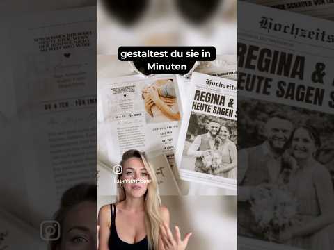 Hochzeitszeitung Vorlage personalisierbar (Sofort-Download)