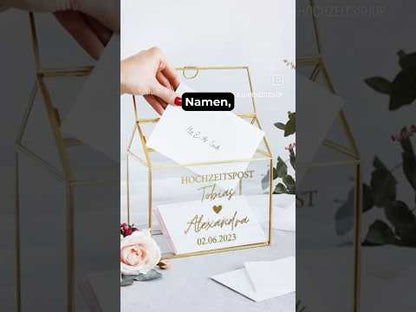 Personalisierter Aufkleber für Briefbox Hochzeitspost