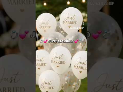 Ballon Deko Set Konfetti Ballons Just married rosegold (11-teilig)