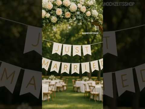 Fähnchen Girlande Just Married