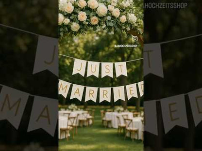 Fähnchen Girlande Just Married