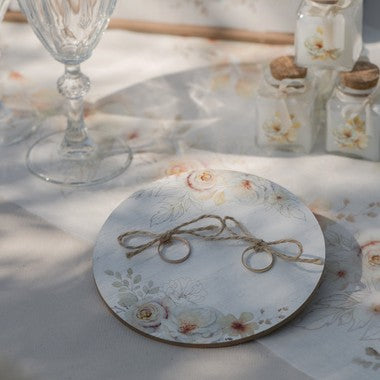 Ringkissen aus Holz Ringscheibe Boho