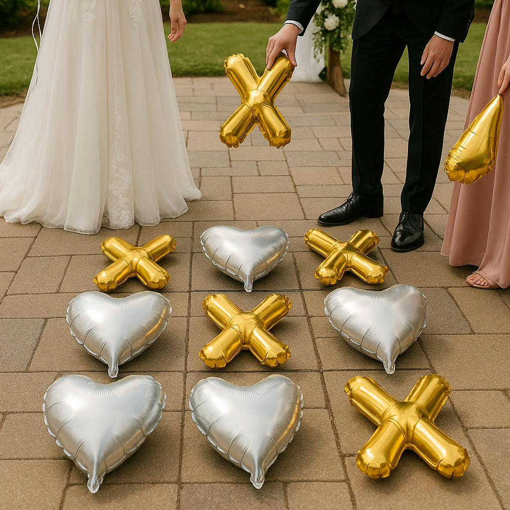xl tic tac toe spiel hochzeit herz
