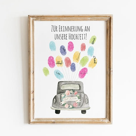 gästebuch poster für fingerabdrücke auto