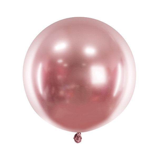 Glossy Ballon rund rosegold