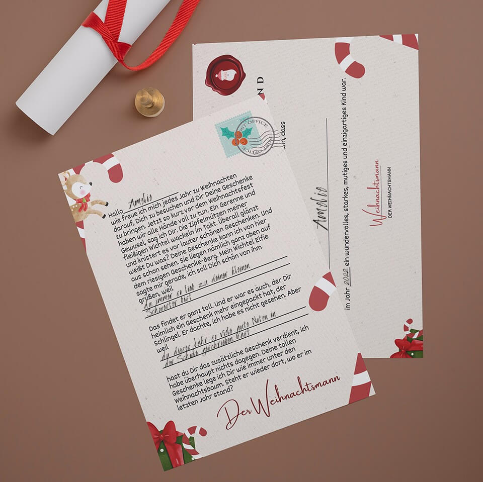 personalisierbarer brief vom weihnachtsmann zum ausdrucken und selbst ausfüllen