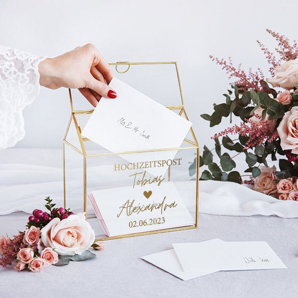 Personalisierter Aufkleber für Briefbox Hochzeitspost – Ja