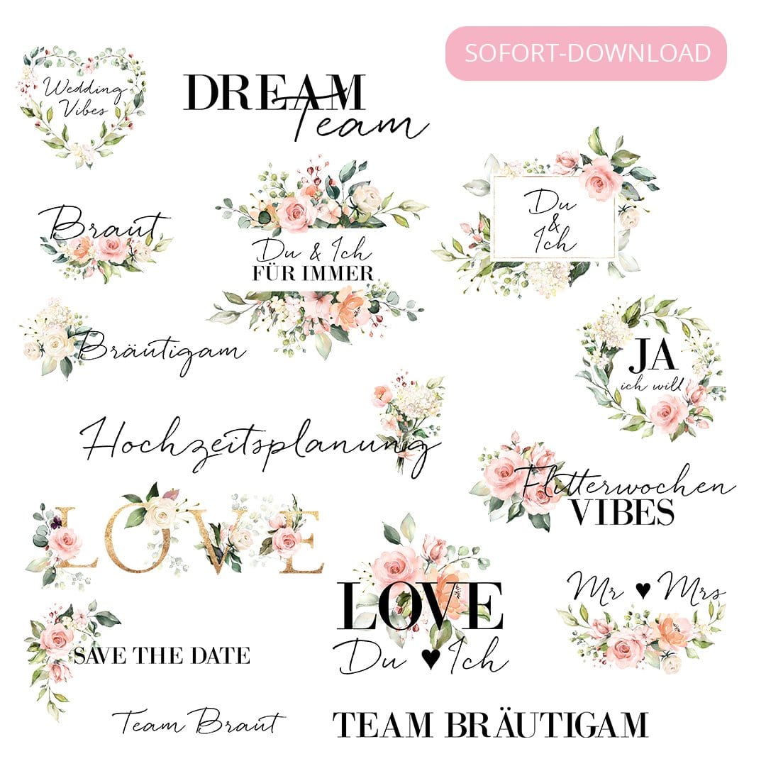 Instagram Story Sticker Set Blütenzauber 