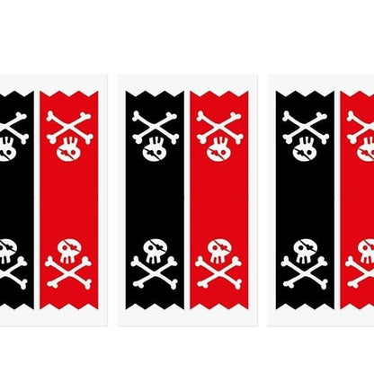 Piraten Motiv Aufkleber schwarz und rot