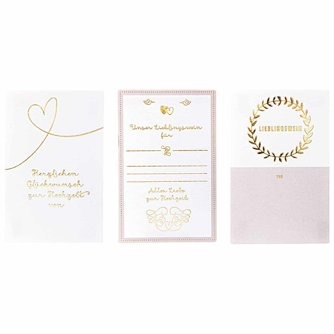 Weinflaschen Etiketten Hochzeit Aufkleber
