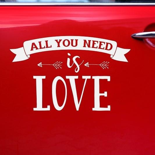 Autoaufkleber All you need is love