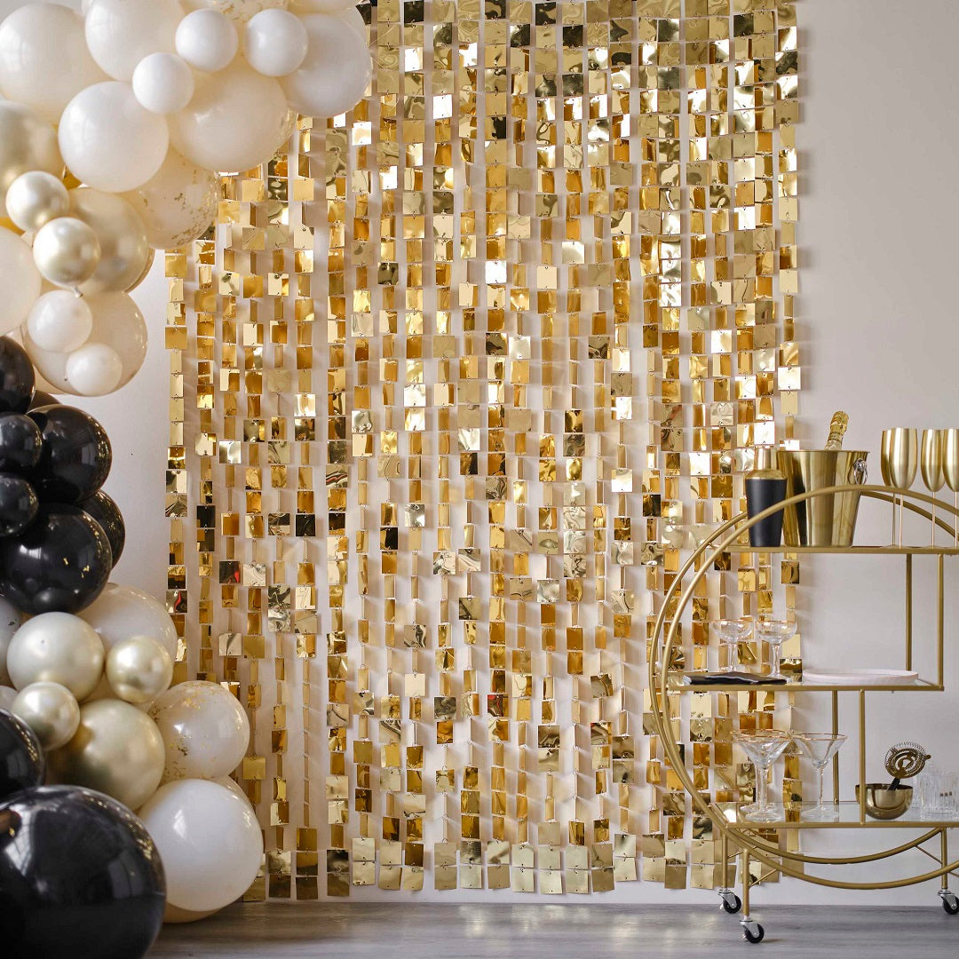 Pailetten Vorhang gold