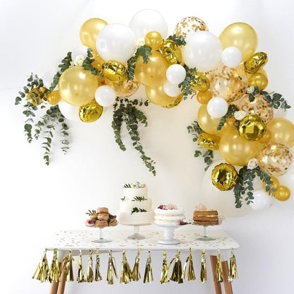 Ballongirlande Set Farbmix gold (70-teilig) - Ja-Hochzeitsshop
