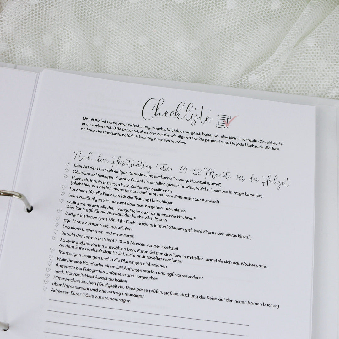 Checkliste Hochzeit Download