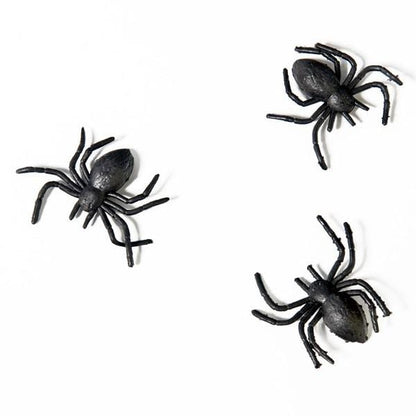 Tischdeko Spinnen schwarz für Halloween