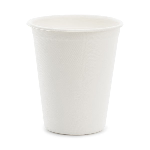 Becher aus Zuckerrohr weiß