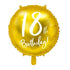 Folienballon rund gold 18. Geburtstag