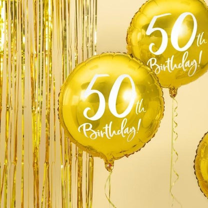 Folienballon 50. Geburtstag gold