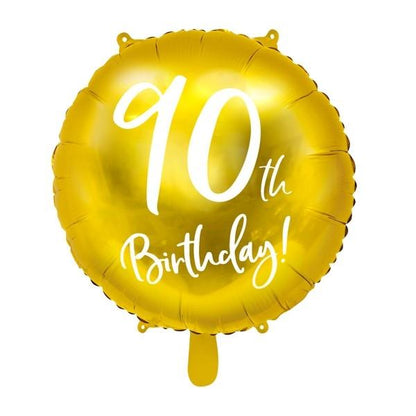 Folienballon 90. Geburtstag gold