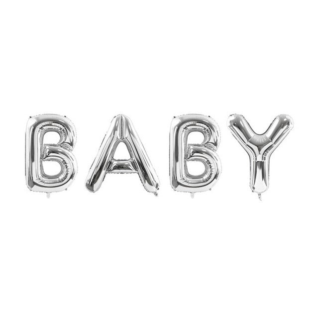 Folienballon Baby silber