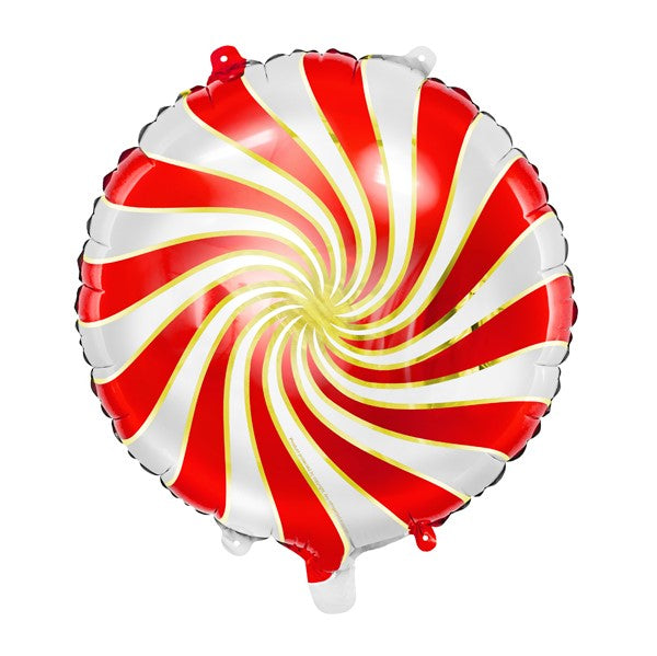 Folienballon Bonbon metallic rot