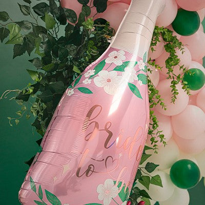 JGA Folienballon Champagnerflasche rosa