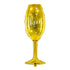 Folienballon Glas Silvester in gold