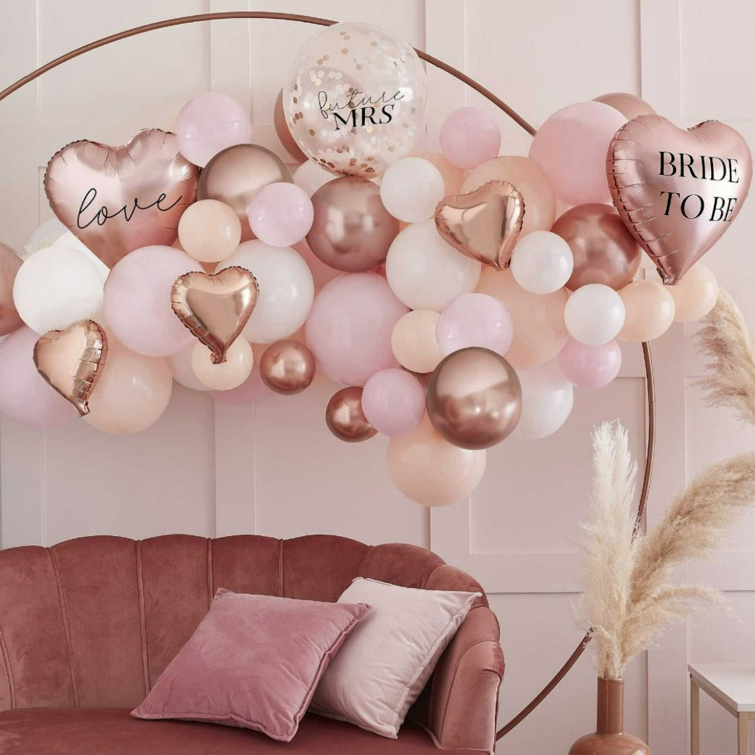 Folienballon und Ballon Set rosegold fuer den JGA