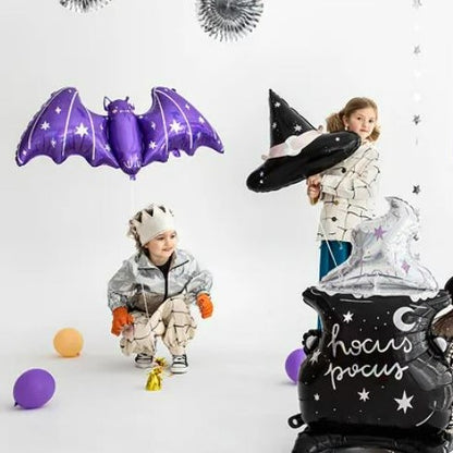 Halloween Folienballon Fledermaus lila