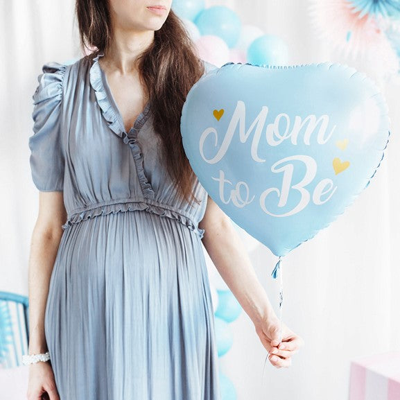 Folienballon Herz Mom to be für Babyparty