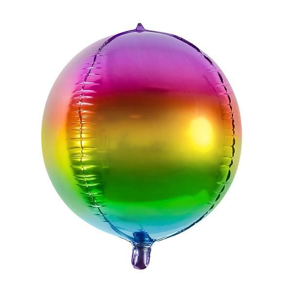 Folienballon Regenbogen rund