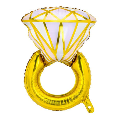 XL Folienballon Diamant Ring gold