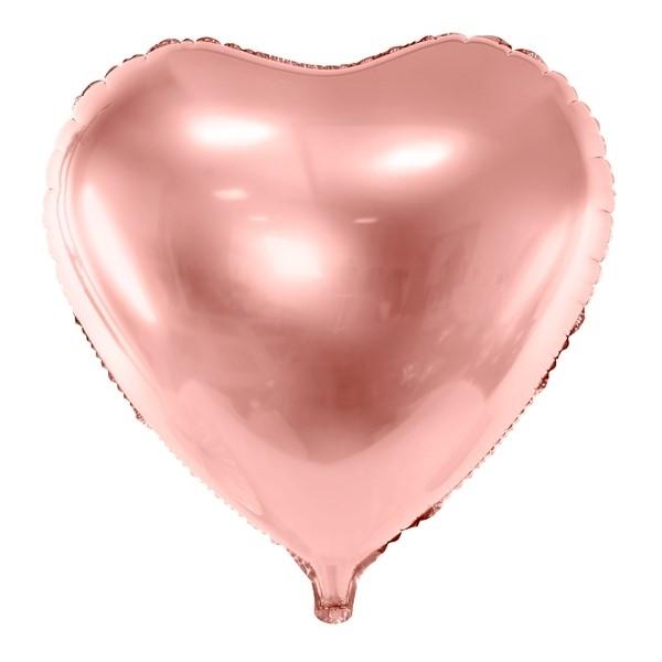 Folienballon Herz 61 cm rosegold