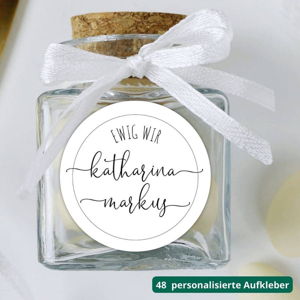 Deutsche Hochzeitsaufkleber-Set – DIY-Sticker Für Gästebuch, Album & Einladungen, Grün