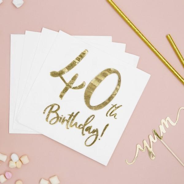Servietten 40. Geburtstag (20 Stück)