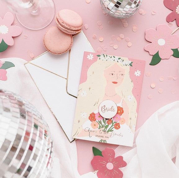 Geschenk Karte mit Pin Bride