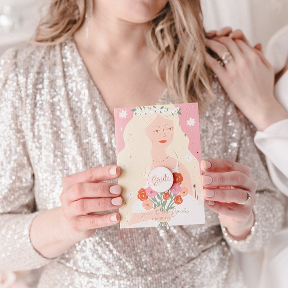 Geschenk Karte mit Pin Bride