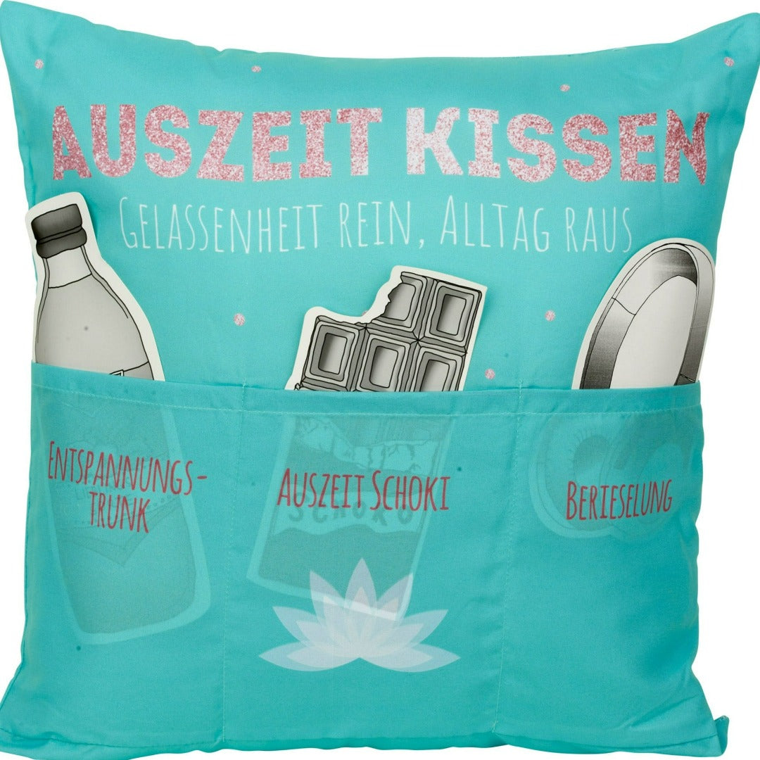 Geschenk Kissen Auszeit 