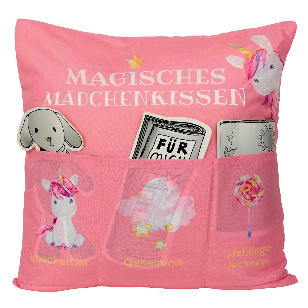 Geschenk Kissen Kindergeburtstag magisches Mädchenkissen