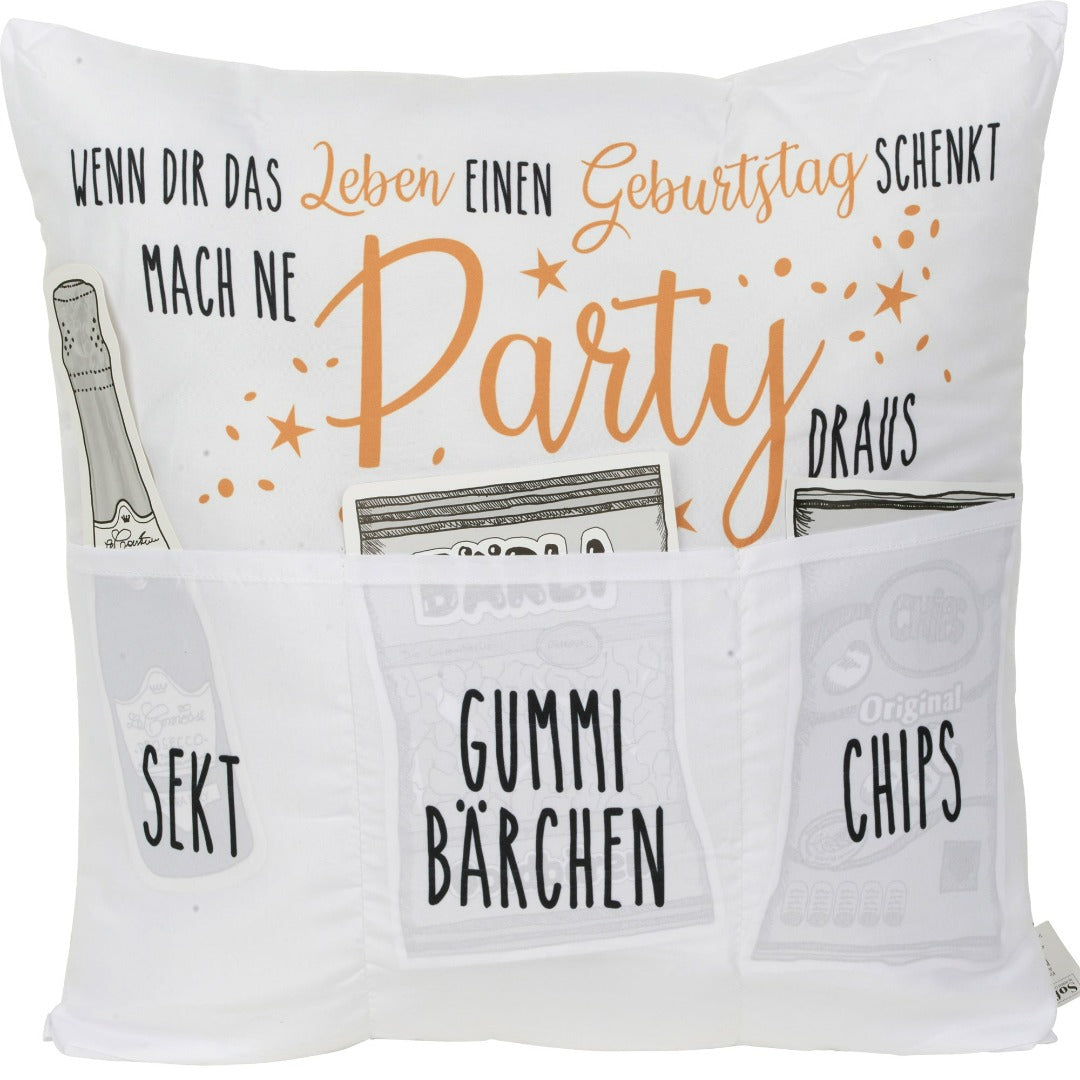 Geschenk Kissen Geburtstagsparty