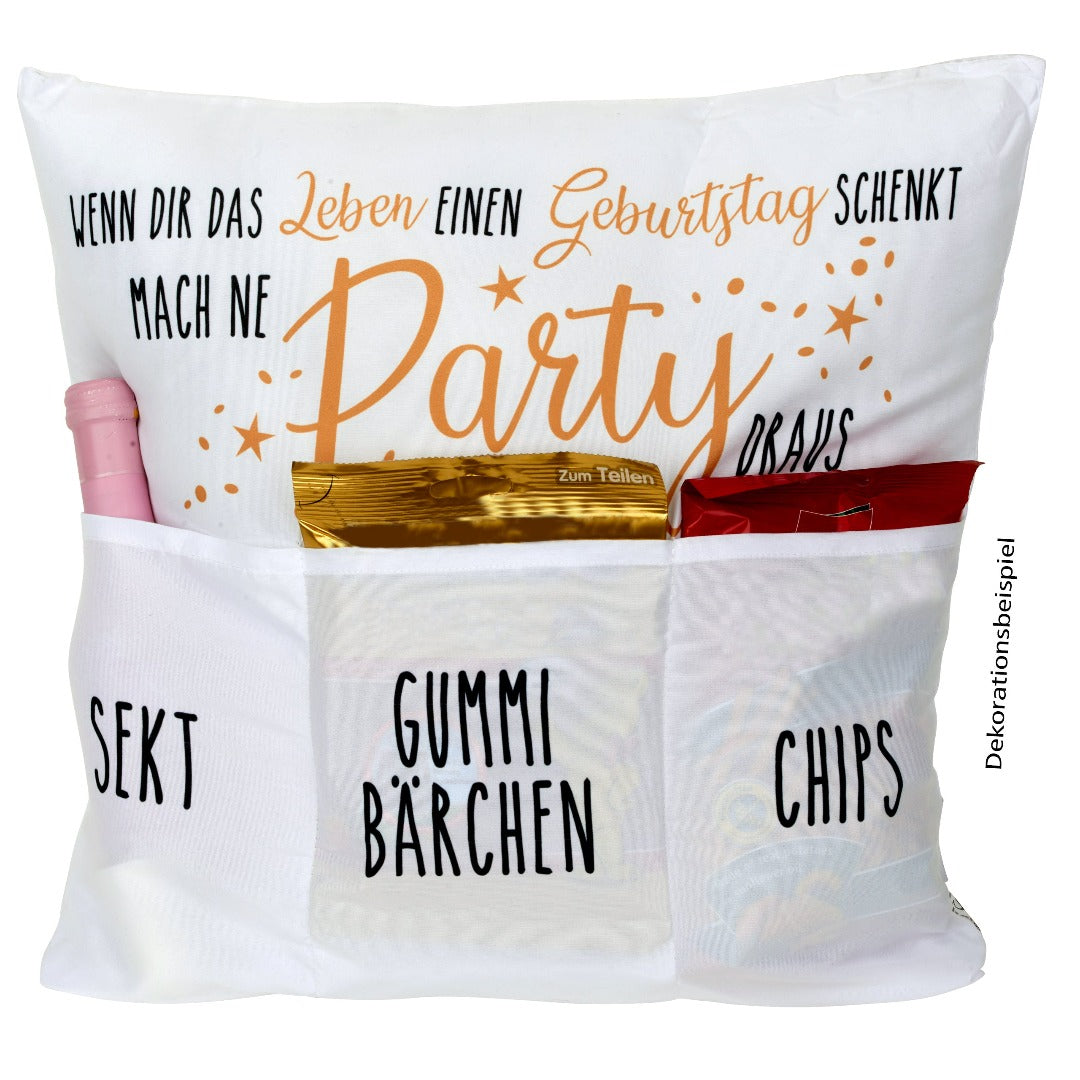 Geschenk Kissen Geburtstagsparty 